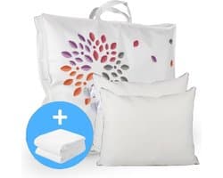 Cinderella Fusion Soft Hoofdkussen Set (2 Kussens + 2 Moltonslopen) - Anti Allergie - 60x70 cm - Wit