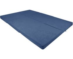 Vouwmatras - 2 persoons - 195x120x7 cm - navy