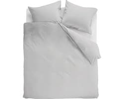 Beddinghouse Organic Basic dekbedovertrek - Tweepersoons - 200x200/220 - Licht grijs