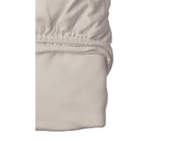 Flanel hoeslaken - 180x200 - kleur cappuccino - met hoge hoek