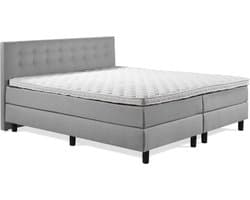 Boxspring Luxe 180x200 Knopen Grijs