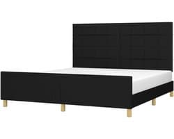 Bedframe met hoofdeinde - Ledikant Tweepersoons - Ontspannen Slapen - Verstelbaar Hoofdeinde - 160x200 cm - Zwart