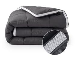 Dekbed-Discounter - Sleeptime Wasbaar dekbed 240 x 200 cm - Dekbed zonder overtrek - Wasbaar op 40 graden - All season dekbed - Antraciet