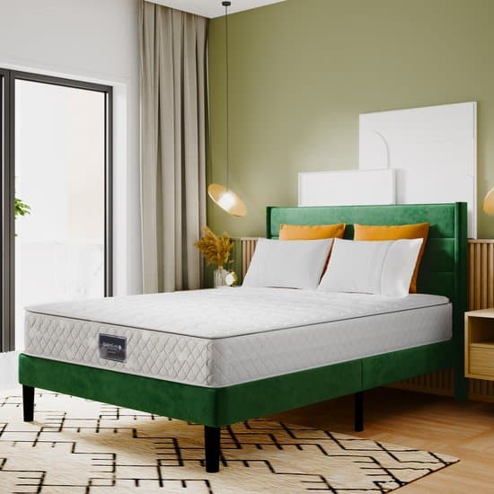 MIVRAY Matras 160x200 cm - 7 Zones Koudschuim Met Pocketveren - H3 Stevig en Ventilerend - Voor Zij Rug en Buikslapers - Wit