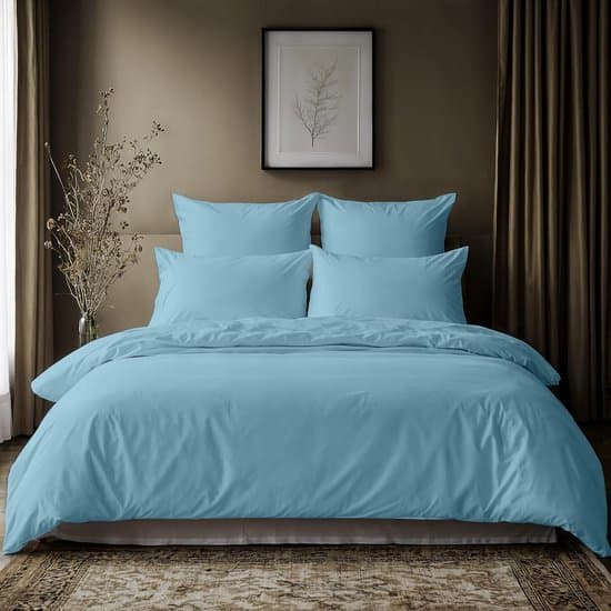 Dekbedovertrek Katoen - Dekbedhoes - Comfortabel Slapen - Ademend Materiaal - 200x220 cm - Dolfijnblauw