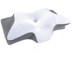 Dutchers® Ergonomisch Hoofdkussen - Uniek design - 4 steunpunten - Zijslaapkussen - Alle slaap kussen - Nekklachten - Neksteun - Traagschuim