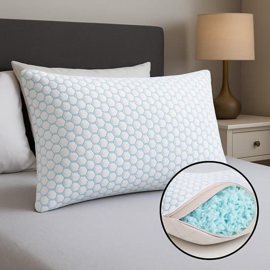 Nordeliv – Verstelbaar Hoofdkussen met Koelende Gel-Schuimvulling | Ergonomisch, Ademend & Hypoallergeen