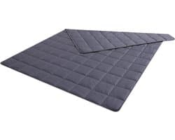 Polydaun Verzwaringsdeken - anti-stress deken - katoenen tijk - gewicht ± 7 kg - antraciet - 140x200 cm