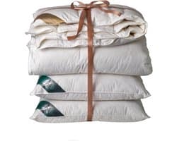 Ten Cate Dekbed - Dekbed 260x220 - dekbedden - 4 seizoenen dekbed - 90% ganzendons - inclusief 2 eendenveren hoofdkussens