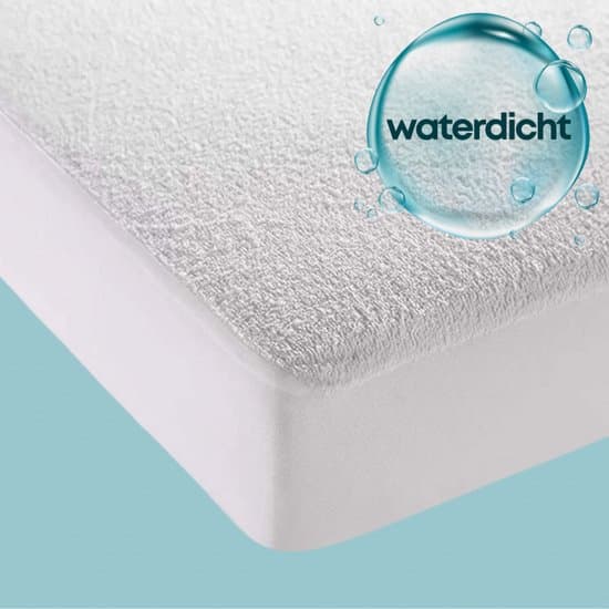 Zavelo Waterdichte Matrasbeschermer Hoeslaken Badstof - Lits-jumeaux (180x210 cm) - 100% Waterdicht - 30 cm Hoekhoogte - Wasbaar tot 60 graden - Rondom Elastisch - Matrasbeschermer