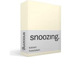 Snoozing - Katoen - Hoeslaken - Tweepersoons - 120x200 cm - Ivoor
