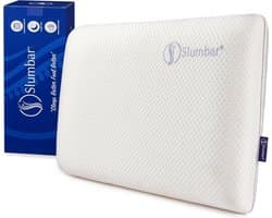 Luxe Gegoten Traagschuim Kussen met IJskoude Stof | Drukverlichtend Orthopedisch Hoofdkussen voor Hals- en Neksteun | Britse Maat 60 x 40 cm | 60 Nachten Proefperiode