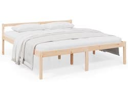 Tweepersoonsbed | Dubbelbed | Volwassenenbed | Seniorenbed massief grenenhout 180x200 cm