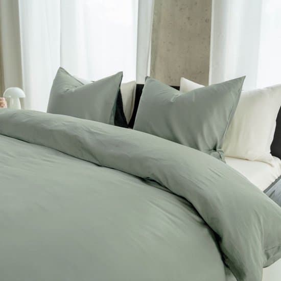 Kayori Saya Dekbedovertrek Katoensatijn u - 240x200-220 +2 slopen - Lits-jumeaux - Biologisch Katoen - Lichtblauw