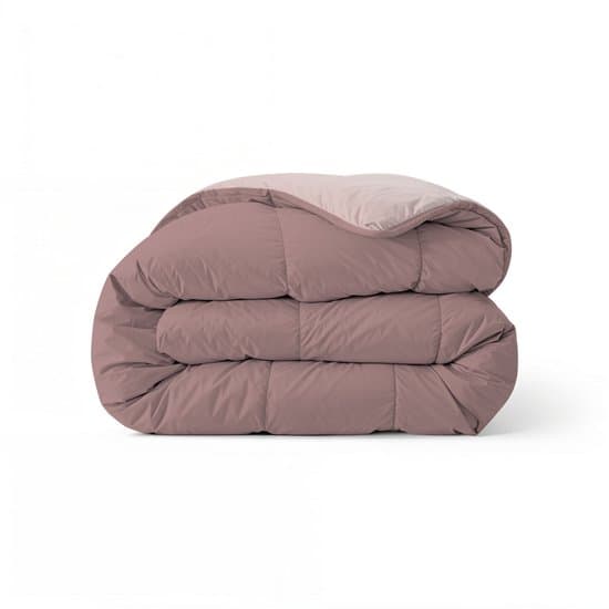 Zelesta Comfort Duo Dekbed zonder overtrek - Wasbaar Hoesloos dekbed - Met vaste overtrek - 2 in 1 - Dusty Rose & Licht roze - 240x200cm