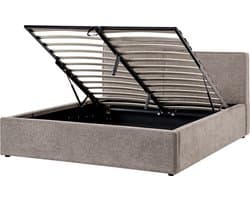 BELIANI LAGARDE - Bed opbergruimte - Taupe - 160 x 200 cm - Polyester
