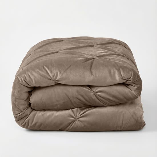 Sleeptime 2 in 1 Velvet Pintuck Dekbed zonder Overtrek - 200 x 200 cm - Taupe