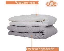 Verzwaringsdeken Set 7 KG Weighted Blanket Beter Slapen – Wasbare Warme Hoes – 200 x 140 – Wit