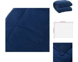 vidaXL - Verzwaringsdeken - 220x260 - cm - 11 - kg - stof - blauw