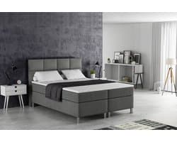 Meuba Home - Napoli Boxspring - Antraciet - 180x200 - Binnen vering box - Met topper