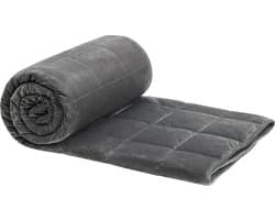 Happyment Verzwaringsdeken 7KG - Grijs - Zwaartedeken - Weighted blanket - Verzwaarde deken - Volwassenen - 150x200cm