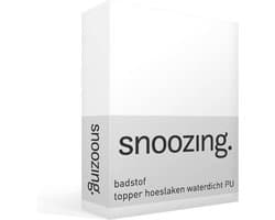 Snoozing - Badstof - Waterdicht - Topper - Hoeslaken - Lits-jumeaux - 200x220 cm - Wit