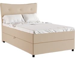 Tweepersoonsbed NEVADA / Eenpersoonbed 120 x 200 cm met hoogwaardige Bonell-matras en topper