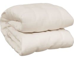 vidaXL Verzwaringsdeken - 200x220 cm - 9 kg - Lichtcrème Verzwaringsdeken - Slaapproblemen - Ontspanning - Stressreductie - Katoendeken