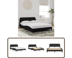 vidaXL Bedframe zonder matras 140x200 cm fluweel zwart
