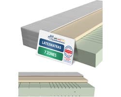 AM Qualitätsmatratzen - Latex matras 160x200cm - Gemiddeld (H3) - Hoogwaardig matras met 4cm latex deklaag - 20cm hoogte - Made in Germany
