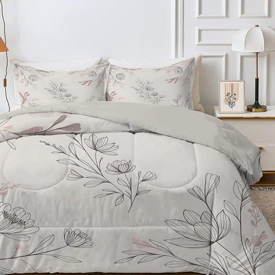 Dekbed - Dekbedovertrek - Alle seizoenen - Omkeerbaar - 200 x 200 cm - Grijs