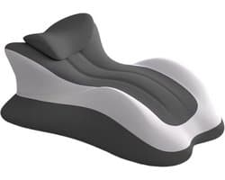 Leeskussen - Multifunctioneel slaapkussen - Ergonomisch golvend wigkussen Kussen - Lendensteunkussen - Ontspanningskussen om in bed te zitten of te lezen (grijs)