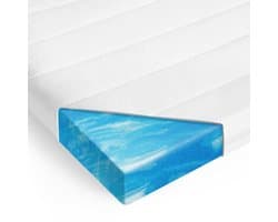 Topdekmatras - gel topper - 140x200 cm - microvezel tijk - 4 cm hoog
