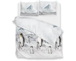 Zohome Frostine Dekbedovertrek - Multi - Lits-jumeaux - Dekbedhoes van 100% Katoen-Flanel - Dieren - 260x220 + 2 slopen 60/70 cm - AW25