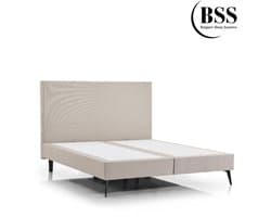 BSS Bedding Milan - Boxspring Onderbox - Zonder Matras - Luxe Stoffering - 180x200 cm - Beige