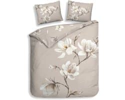 Heckettlane Dekbedovertrek Katoen Satijn Vienna - Natural - 100% Katoen-Satijn - Dekbedovertrek 240x200/220cm - Lits Jumeaux - Wenen