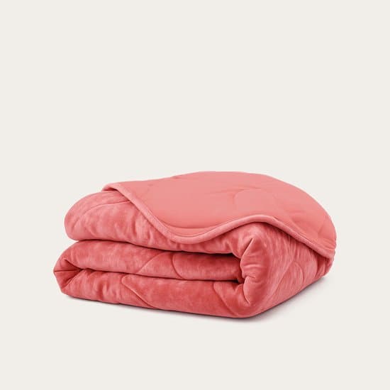 HappyBed Dekbed zonder overtrek 240x200 - Velvet - Wasbaar dekbed zonder overtrek - Dekbed zonder hoes - Hoesloos Dekbed - Old Pink