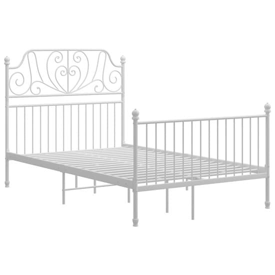 Tweepersoonsbed | Dubbelbed | Volwassenenbed | Bedframe metaal wit 120x200 cm