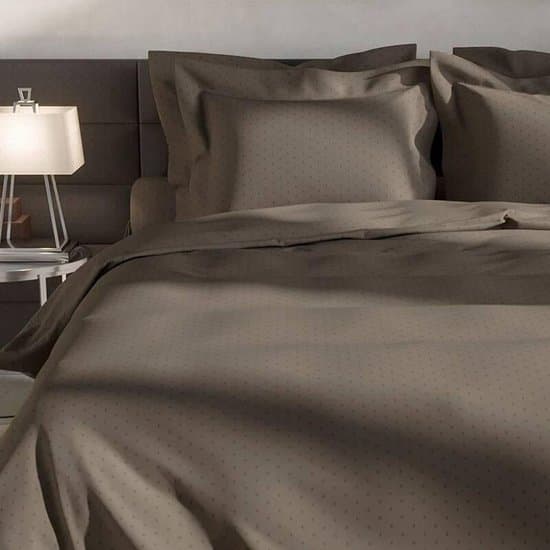 Heckett & Lane Puntini Dekbedovertrek - Tweepersoons - 200x200/220 cm - Taupe Grey