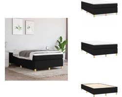 vidaXL Bedframe - Bedframe - Bed - Slaapmeubel - Bedframe zonder matras 120x200 cm stof zwart
