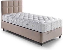 BSS Bedding Golden Prime - Bed Boxspring Set - 120 x 200 H4 / H5 - Complete Boxspring - Slaapkamerbed - 1 x Matras - 1 x Bedbox - 1 x Bedhoofdeinde