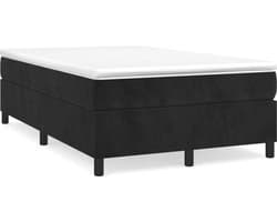 vidaXL - Boxspring - bed - 120x200 - cm - fluweel - zwart