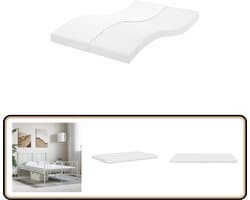 vidaXL Schuimmatras 7 zones - 140x200 cm - Wit Schuimmatras - Tweepersoons Bed - Slaapcomfort - Zachte Vulling - Zeven Zone Matras