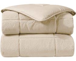 Zelesta® Teddybed Creme 240x200 - Teddy Dekbedovertrek - 30 dagen proefslapen - Fluffy Dekbedovertrek - Wasbaar dekbed - Dekbed zonder overtrek