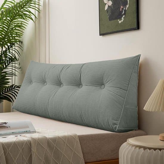 Leeskussen Bed - Hoofdeinde Kussen - Comfortabel Rusten - Zijvak - 103 x 40 cm - Groen