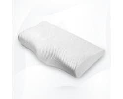 WoonWonder Anti Snurk Kussen – Ergonomisch Traagschuim Hoofdkussen – Vlinderkussen voor Rug- & Zijslaper – Orthopedisch Memory Foam met Wasbare Hoes