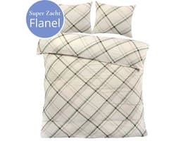 Droomtextiel Serfaus Dekbedovertrek Flanel - 200x200/220 cm - Warm en Zacht