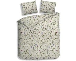 Heckettlane Dekbedovertrek Katoen Flanel Harper - Pistachio Green - 100% Katoen-Flanel - Dekbedovertrek 240x200/220cm - Lits Jumeaux - Puketi