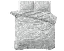 Sleeps Rosa Flanel Dekbedovertrek Grijs - 200x200/220 cm - Warm en Zacht