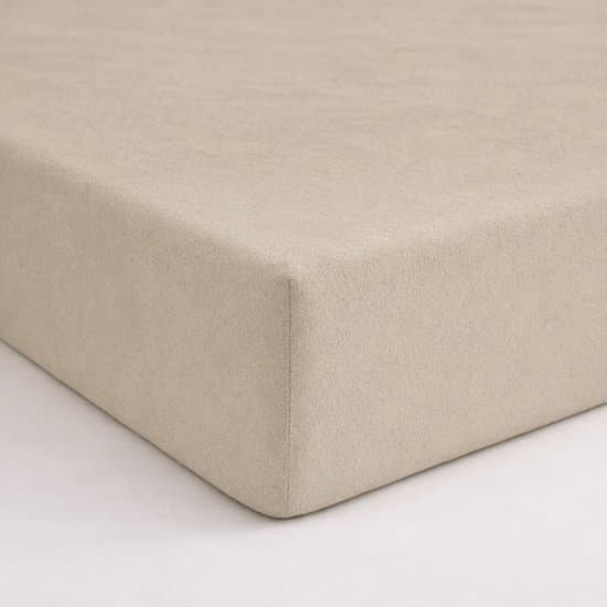 Sleeps Dubbel Jersey Hoeslaken Katoen Zand - 180 x 200 cm - Heerlijk Zacht - Strijkvrij - Stretch - Dubbel Dikke Kwaliteit
